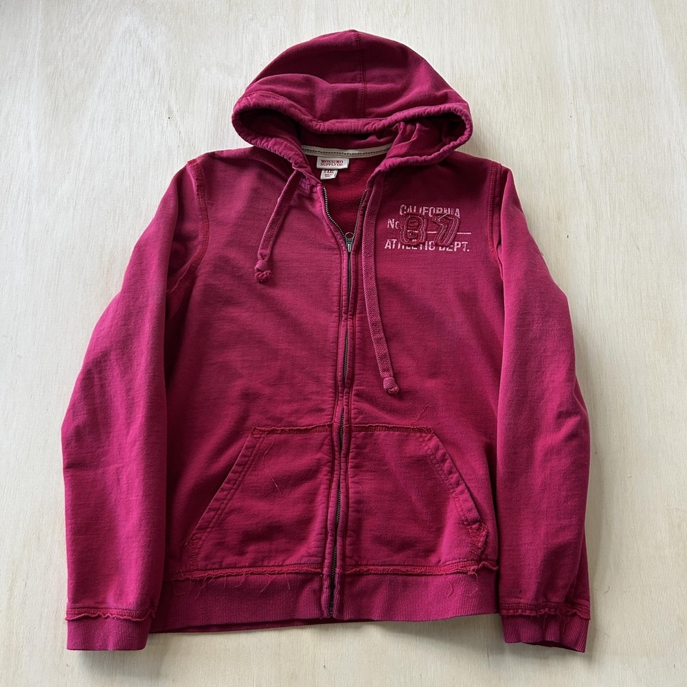 Y2K Mossimo Supply Co Hoodie Womens Large Pink Full‎ Zip California 81 Fleece